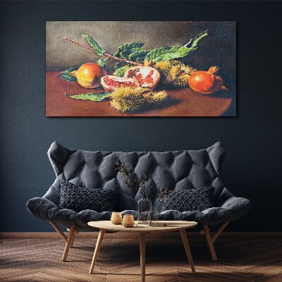 Leinwandbild Fruchtkomposition mit Granatapfel