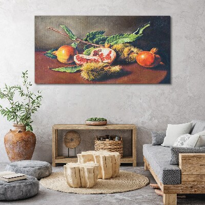 Leinwandbild Fruchtkomposition mit Granatapfel