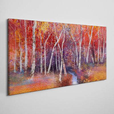Bild auf leinwand Bunter Herbst im Wald