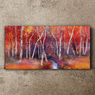 Bild auf leinwand Bunter Herbst im Wald
