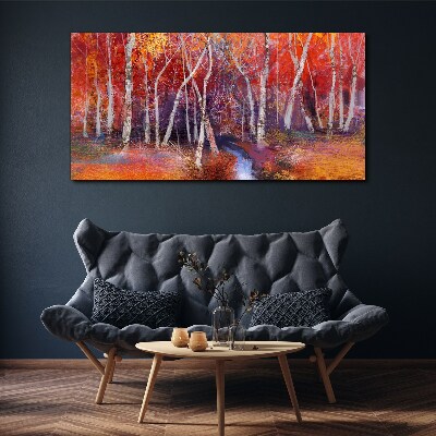 Bild auf leinwand Bunter Herbst im Wald
