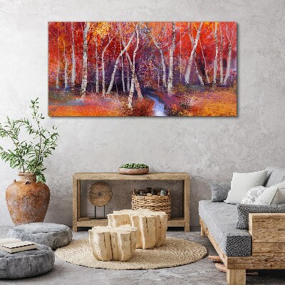 Bild auf leinwand Bunter Herbst im Wald