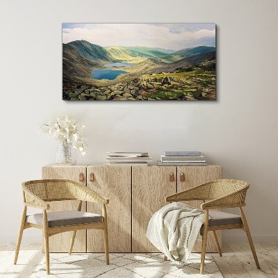 Foto auf leinwand Berglandschaft mit See