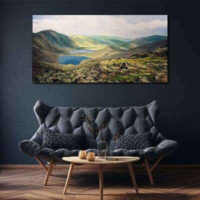 Foto auf leinwand Berglandschaft mit See