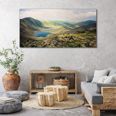 Foto auf leinwand Berglandschaft mit See