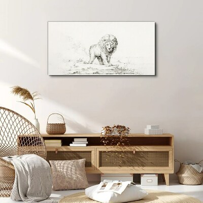 Foto auf leinwand Löwe in Kontemplation