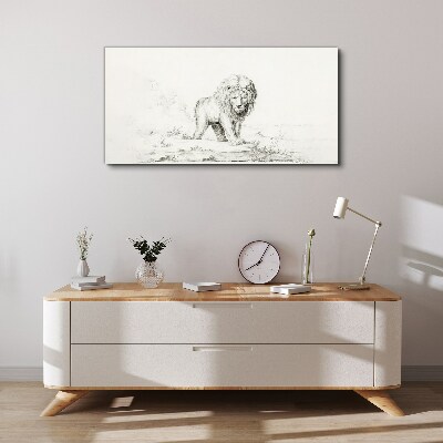 Foto auf leinwand Löwe in Kontemplation