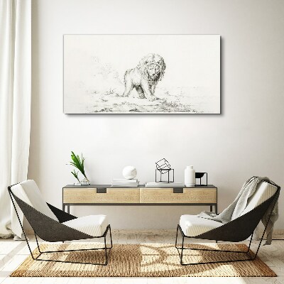 Foto auf leinwand Löwe in Kontemplation