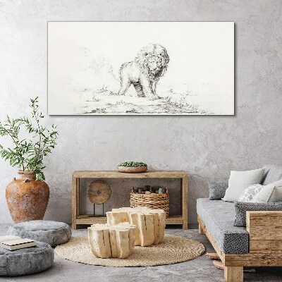 Foto auf leinwand Löwe in Kontemplation