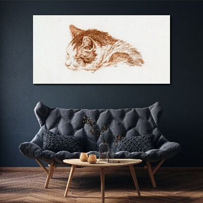 Foto auf leinwand Schläfriger Katzenmoment