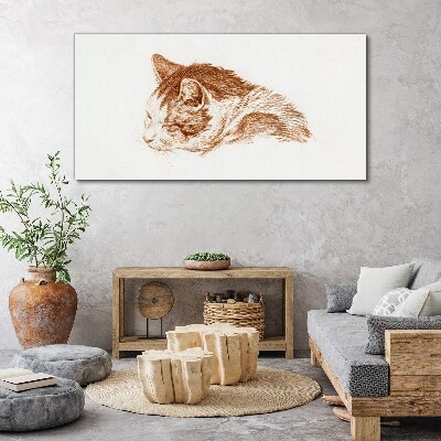 Foto auf leinwand Schläfriger Katzenmoment