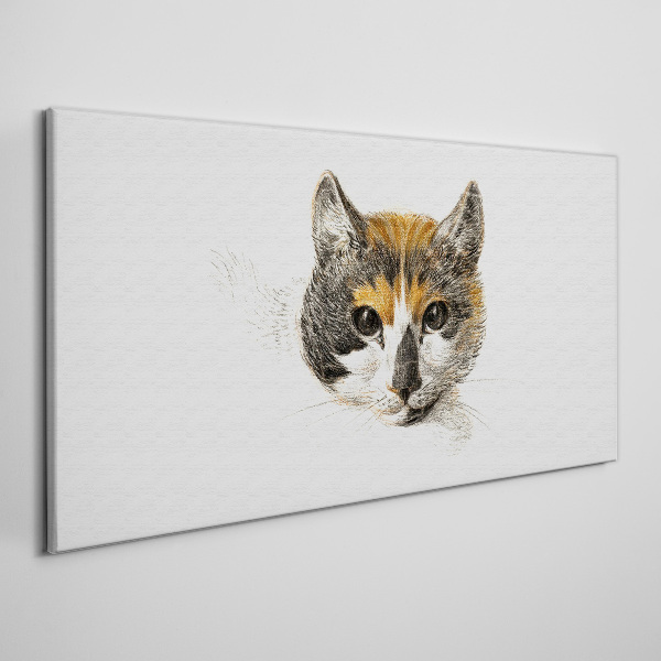 Foto auf leinwand Porträt einer Katze in zarten Farbtönen