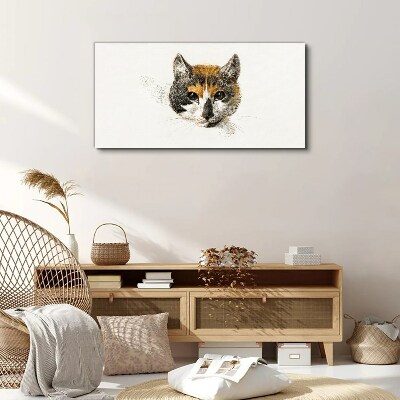 Foto auf leinwand Porträt einer Katze in zarten Farbtönen