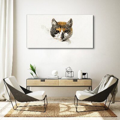 Foto auf leinwand Porträt einer Katze in zarten Farbtönen
