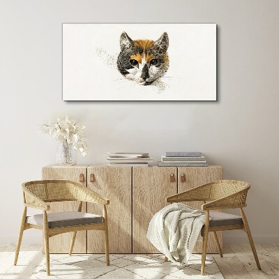 Foto auf leinwand Porträt einer Katze in zarten Farbtönen