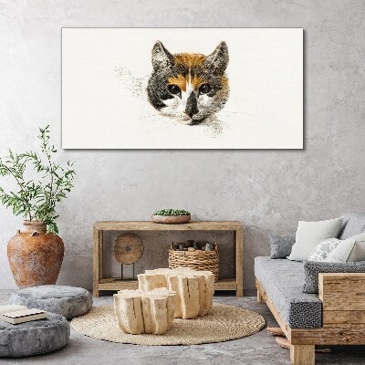 Foto auf leinwand Porträt einer Katze in zarten Farbtönen