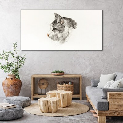 Foto auf leinwand Porträt einer Katze auf weißem Hintergrund