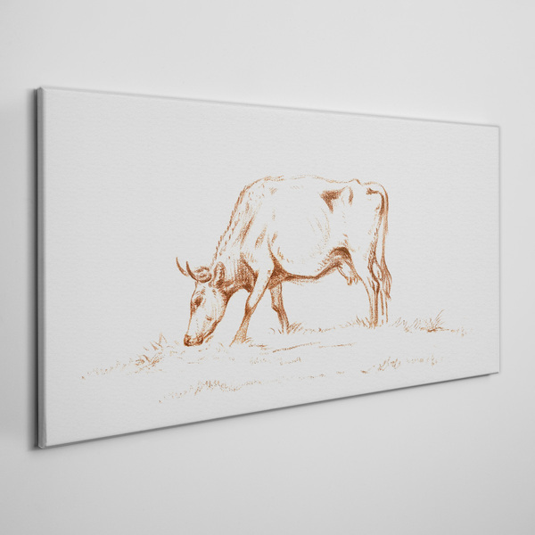 Foto auf leinwand Kuh auf der Wiese