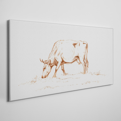 Foto auf leinwand Kuh auf der Wiese