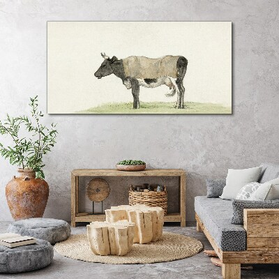 Foto auf leinwand Kuh auf der Wiese