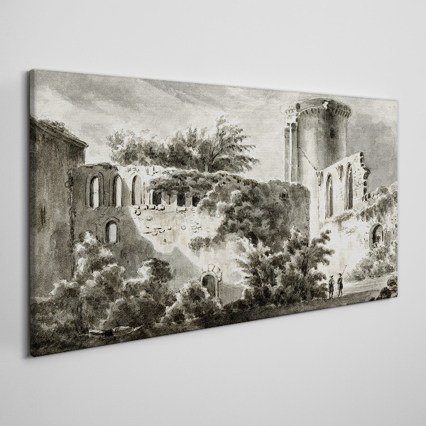 Foto leinwand Ruinen in der Landschaft
