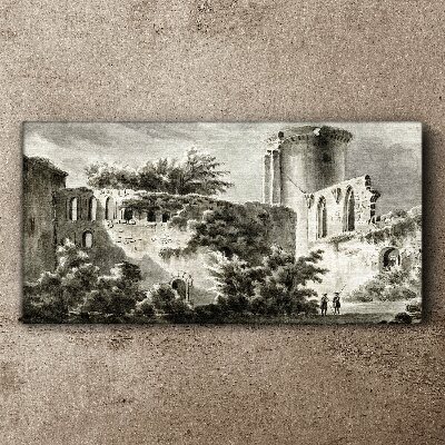 Foto leinwand Ruinen in der Landschaft