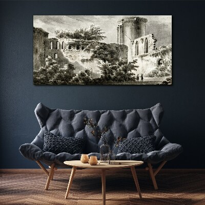 Foto leinwand Ruinen in der Landschaft