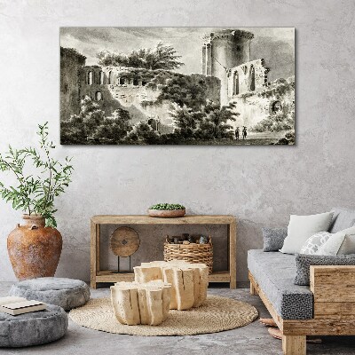 Foto leinwand Ruinen in der Landschaft