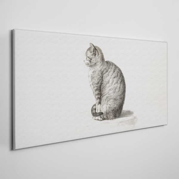 Bild auf leinwand Sitzende Katze
