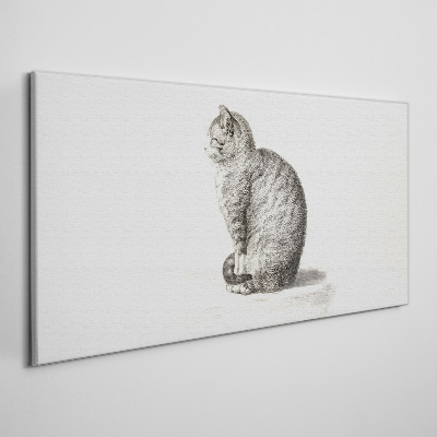 Bild auf leinwand Sitzende Katze