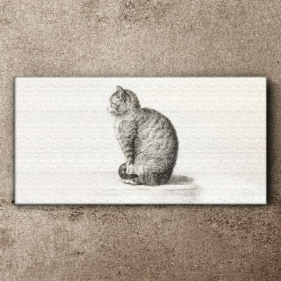 Bild auf leinwand Sitzende Katze