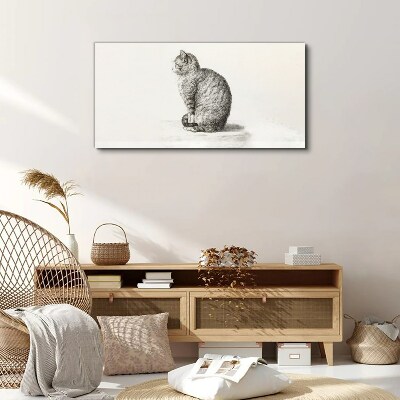 Bild auf leinwand Sitzende Katze