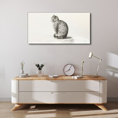 Bild auf leinwand Sitzende Katze