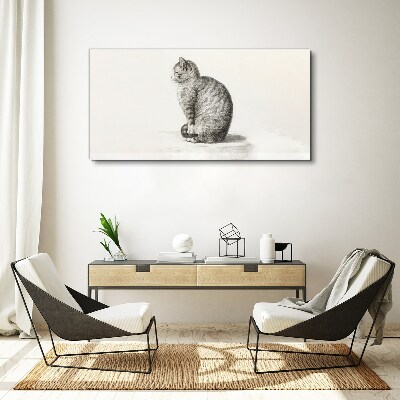 Bild auf leinwand Sitzende Katze