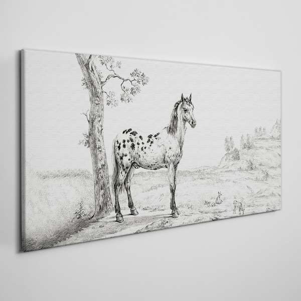Foto auf leinwand Pferde in der Landschaft