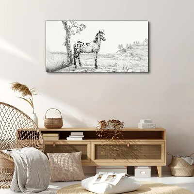 Foto auf leinwand Pferde in der Landschaft