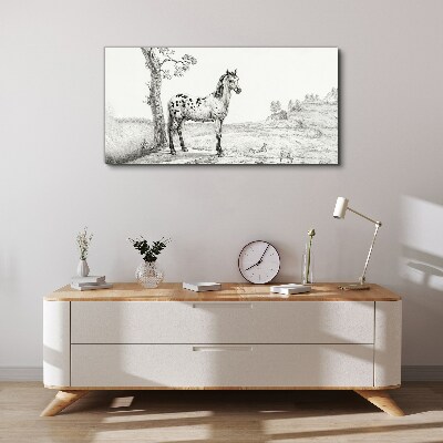 Foto auf leinwand Pferde in der Landschaft