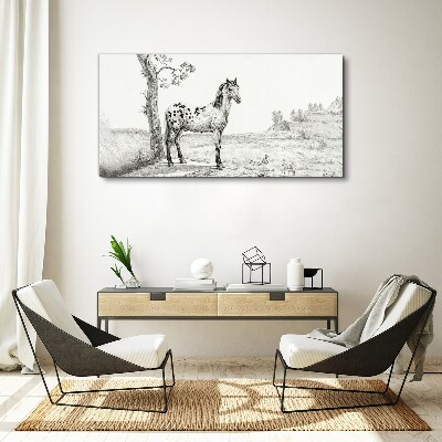 Foto auf leinwand Pferde in der Landschaft