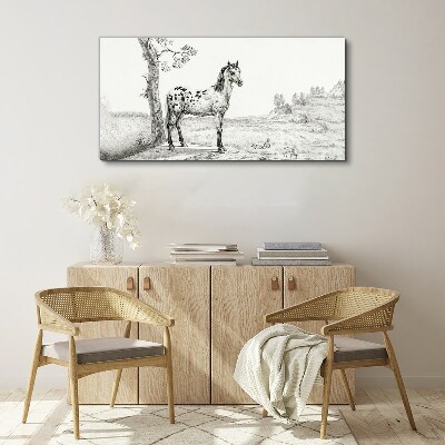 Foto auf leinwand Pferde in der Landschaft