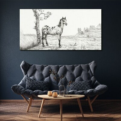 Foto auf leinwand Pferde in der Landschaft