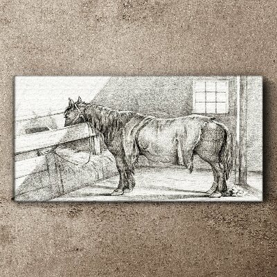 Fotobilder Ein ruhiges Pferd im Stall
