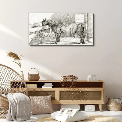 Fotobilder Ein ruhiges Pferd im Stall