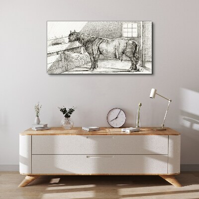 Fotobilder Ein ruhiges Pferd im Stall