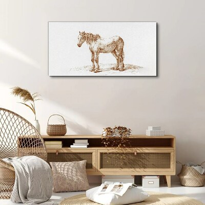 Foto auf leinwand Tierpferd zeichnen