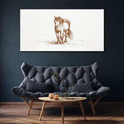 Bild auf leinwand Tierpferd zeichnen