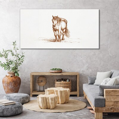 Bild auf leinwand Pferd auf der Wiese
