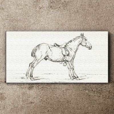 Foto auf leinwand Tierpferd zeichnen