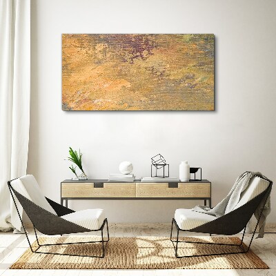 Foto auf leinwand Goldene Reflexionen in einer abstrakten Landschaft