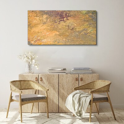 Foto auf leinwand Goldene Reflexionen in einer abstrakten Landschaft
