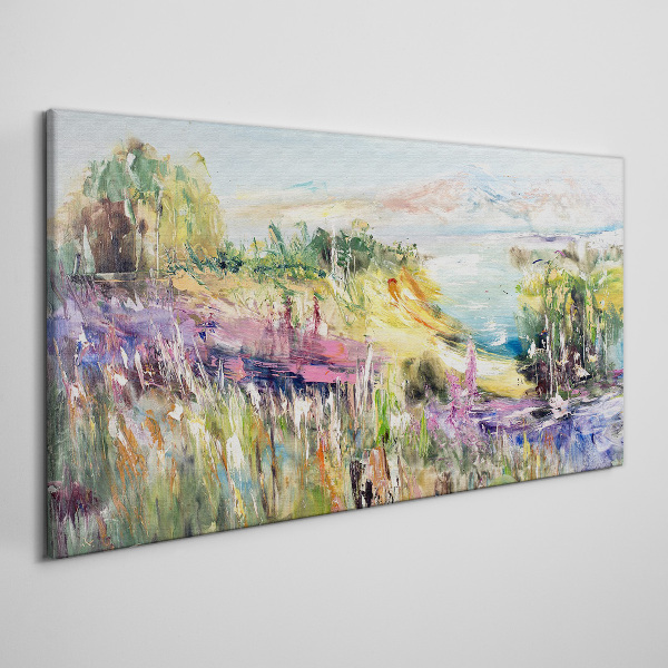 Foto leinwand Farbenfrohe Küstenlandschaft